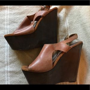 Sbicca Vintage Collection Leather Wedges